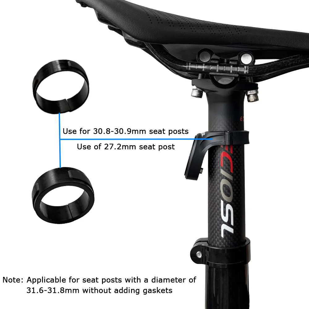 Seat Post Bike Mount Compatible with Garmin Varia RTL510 RTL515 RVR315 RearVue 820 Rearview Radar Rear Tail Light view 6
