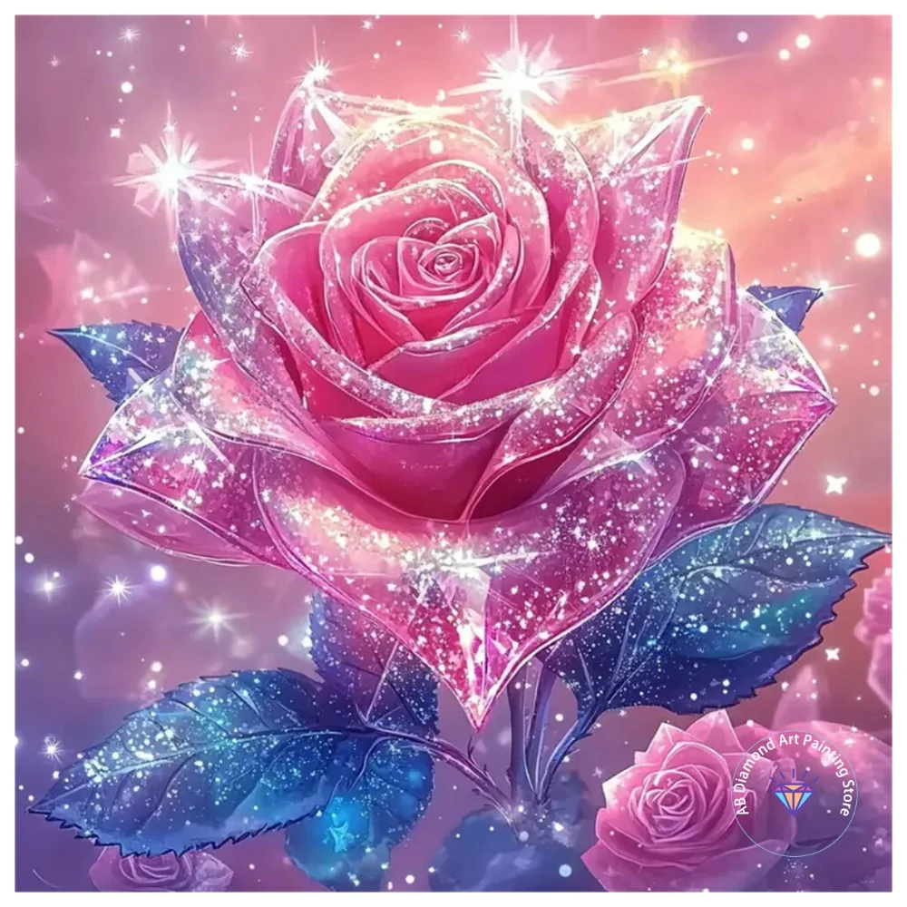 

Rose AB Diamond Painting Kit Square Round Diamond 5D DIY Mosaic Cross Embroidery Handmade Art Adult Exquisite Gift Home Decor