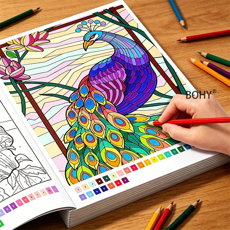 1 Adult Digital Coloring Book, Include 32 Pages of Themed Art Drafts, Practice Hand Drawing with Zero Foundation, Pass The Time