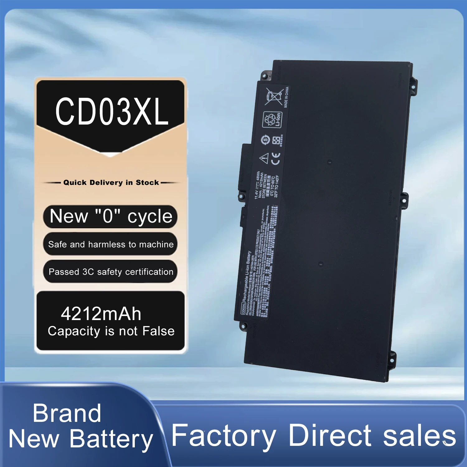 DXT New Laptop Battery CD03XL For HP ProBook 640 645 650 G4 G5 650 G7 Series HSTNN-LB8F HSTNN-IB8B HSTNN-UB7K 931702-421 CDO3XL