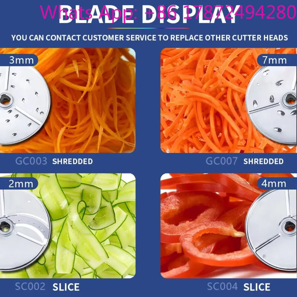 Commercial Electric Potato Cutter Carrot Ginger Slicer Shredded Machine Fruit Vegetable Diced Cutter Food Processors