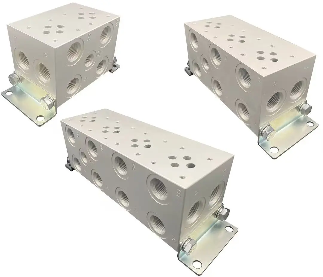 Hydraulic  Manifold  Valve Block Aluminum 6061/7075 D03/D05/NG6/NG10/Cetop3 /CETOP6 Pattern (1-5 Stations) MSA6 Relief Valve