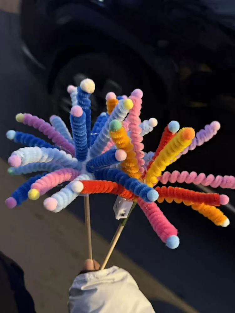 New Year DIY Firework Twisted Stick Handcraft Material Kit Festive Atmosphere Children's Gift Boredom Buster