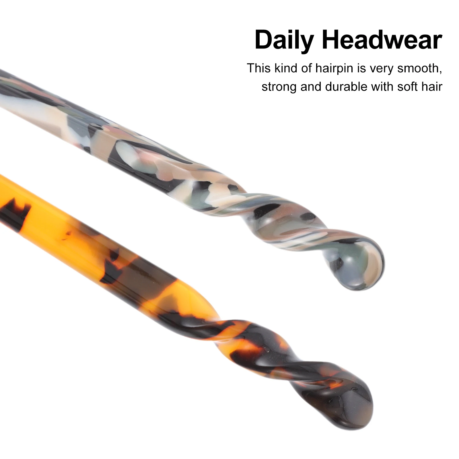 

4pcs Resin Hair Stick Smooth Strong Durable Elegant Classical Headdress Simple Hairpin Medium Thick Hair Women Girls Party