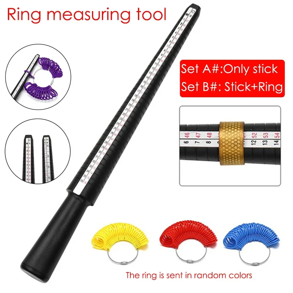 

1Pc Ring measuring rod US 0-13 UK A-Z ring measuring ring measuring ring plastic ring size measuring tool