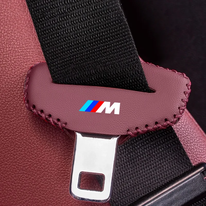 

2Pcs Car Leather Safety Belt Buckle Plug Protective Covers For BMW E46 E90 E60 F30 F10 E39 E36 F20 G30 G20 E87 E92 E91 E30 F11