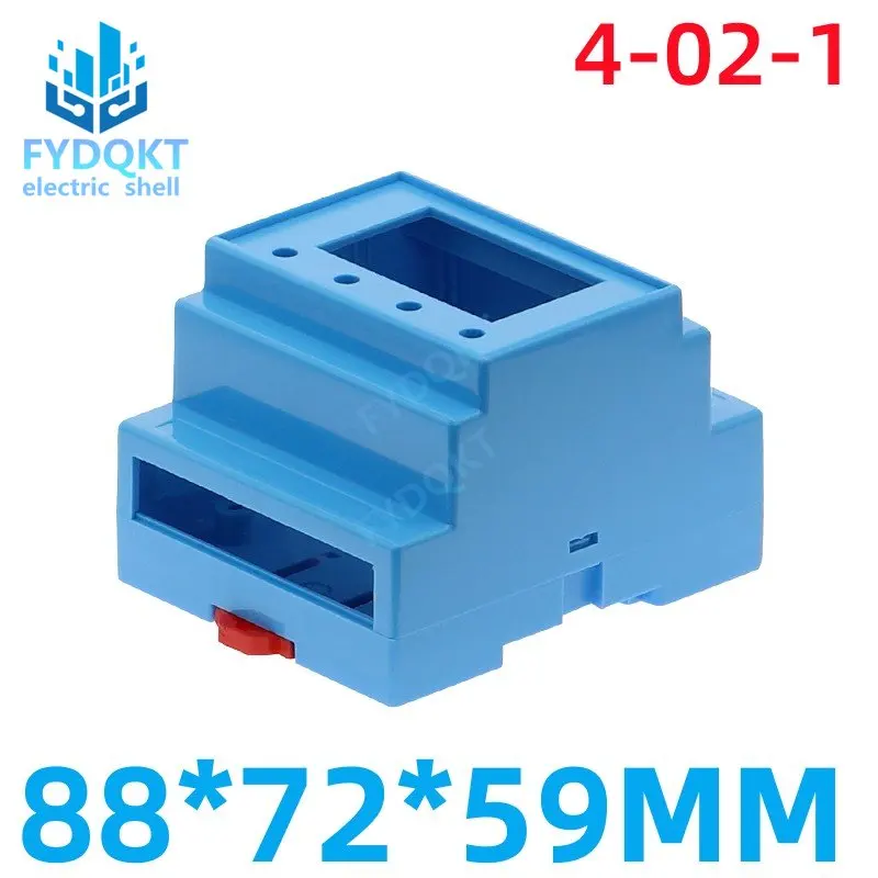 Caja de conexiones de tipo DIN Rail PLC, caja de botón de interruptor, controlador de carcasa eléctrica, 4-02-1, 88x72x59mm, caja de chasis