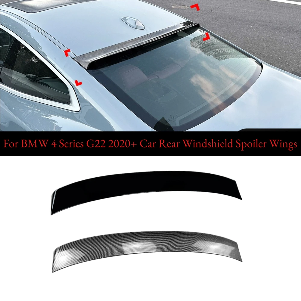 

Для BMW 4 серии G22 2020+ Задний спойлер на стекло, черный карбон, элементы обвеса, внешние тюнинг-аксессуары, автозапчасти