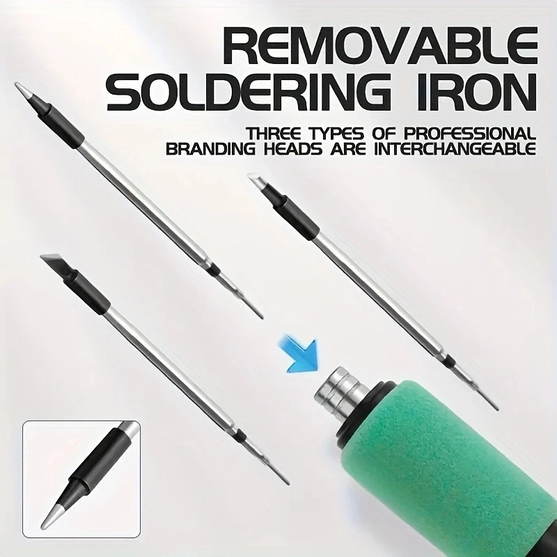 หัวแร้งบัดกรีไร้สาย USB 15W ขนาดเล็ก แบบ Type C พร้อมอินเทอร์เฟซควบคุมอุณหภูมิสามระดับ ﻿