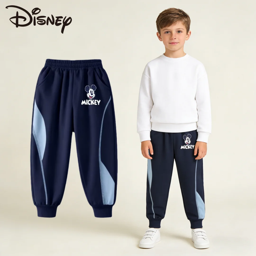 

Детские мягкие удобные спортивные штаны Disney с эластичным поясом, дышащие легкие брюки для мальчиков, уличные спортивные брюки с принтом Микки