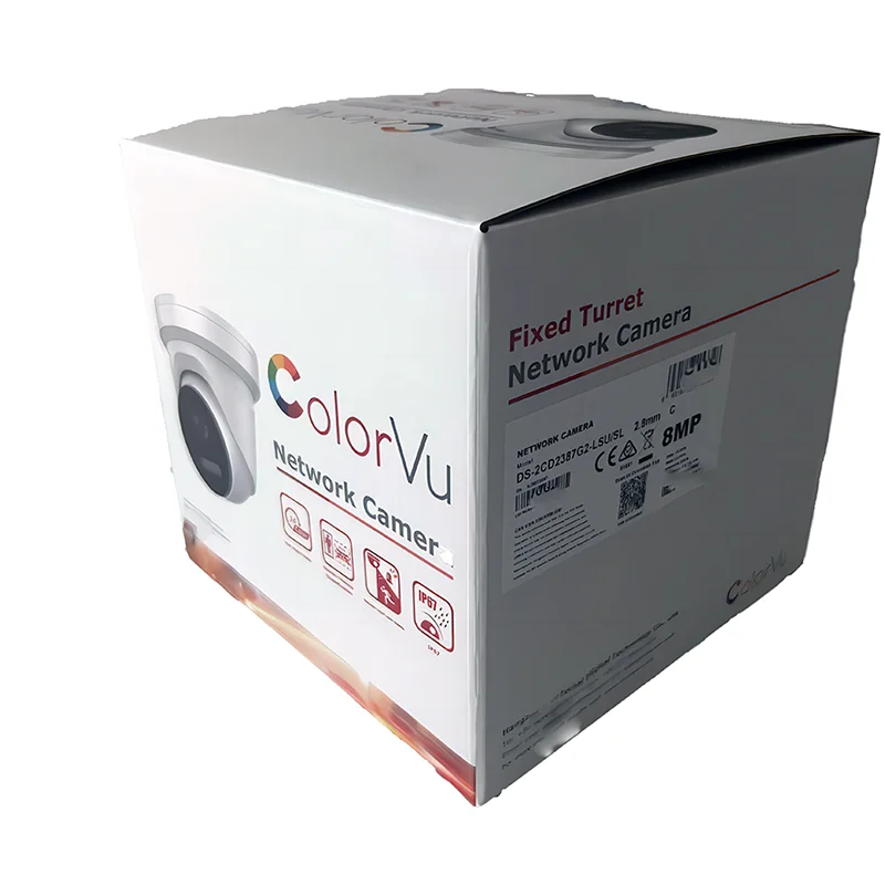 Original Hikvsion 8 MP ColorVu Strobe Light And Audible Warning Fixed Turret Network Camera DS-2CD2387G2-LSU/SL