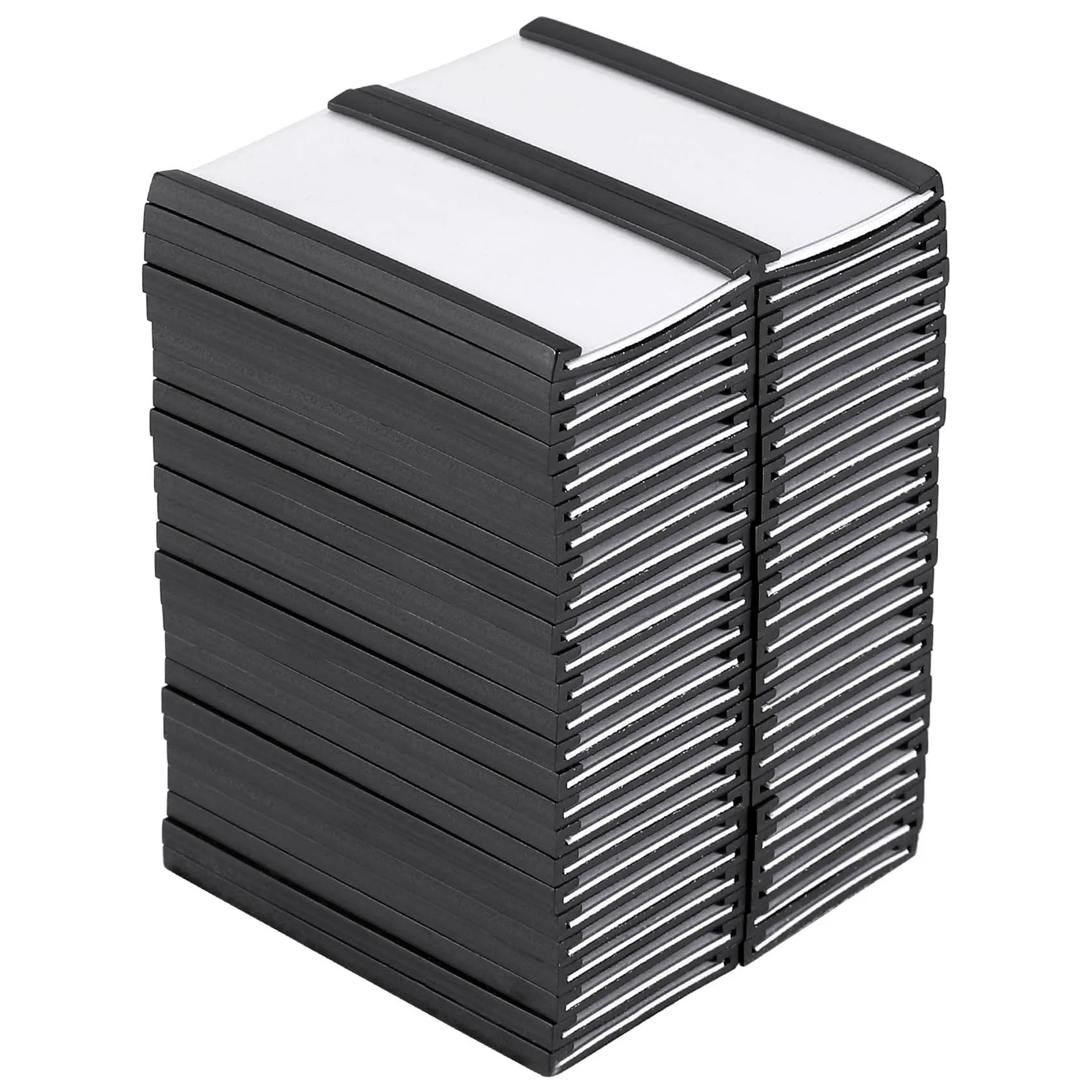 마그네틱 데이터 카드 홀더가 있는 마그네틱 라벨 홀더, 금속 선반용 투명 플라스틱 보호기, 1x2 인치, 50 개