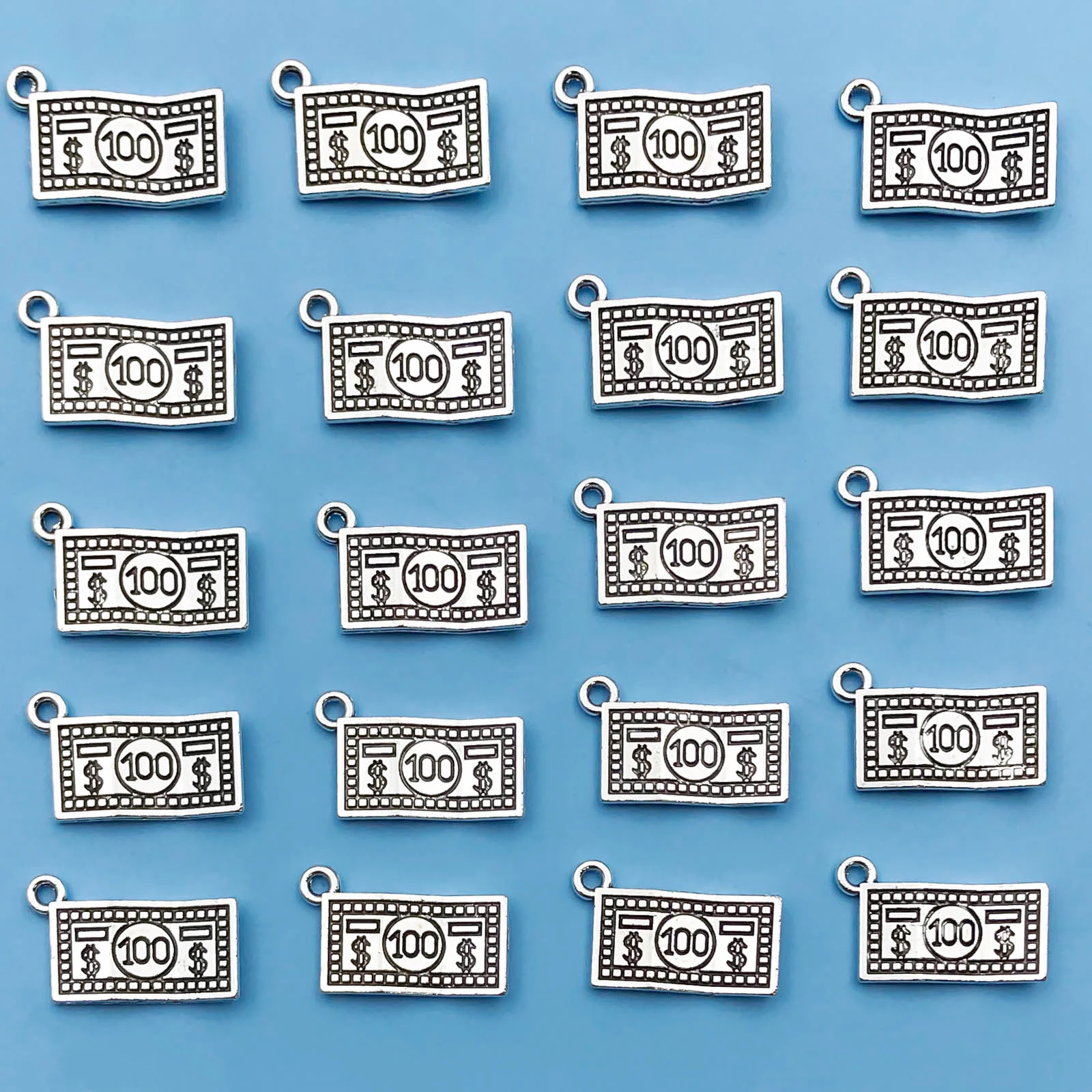 10/20pcs Antique Silvery Alloy Dollar Charms Money Pendants For Jewelry Making DIY Handmade Necklace Bracelet Earrings Accessory