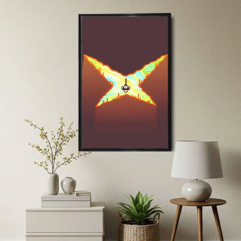 Character illustration Gravity Bill Cipher Wall Art Anime Canvas Painting Poster For Living Room Decoration Picture Home Decor