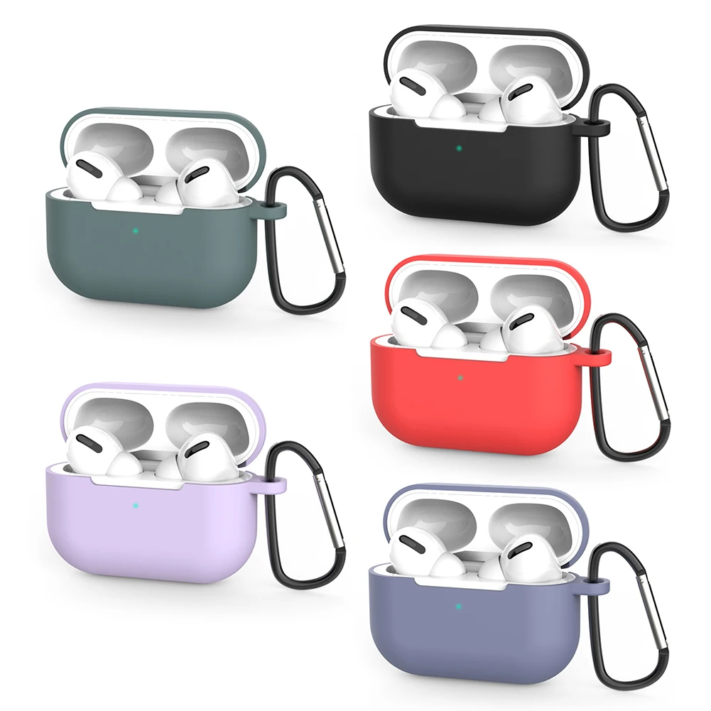 Earphone Protective Case for Apple Wireless Headphone Cover Accessories Keychain for Airpods Pro Bluetooth-compatible Headset