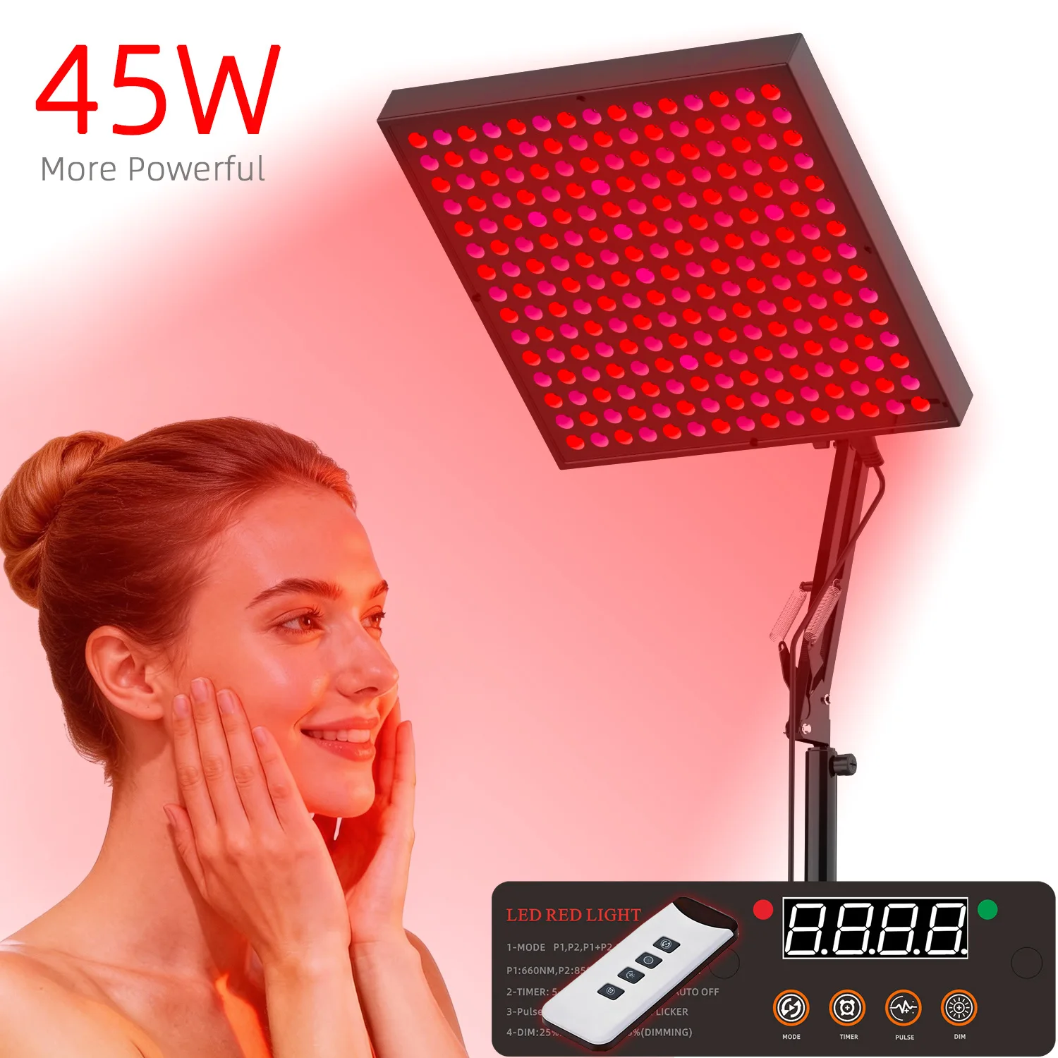 Floor Stand Remote Control 660nm 850nm Led Red Light Therapy Near Infrared Therapy Light Relieve Muscle Pain Whiten Skin Care