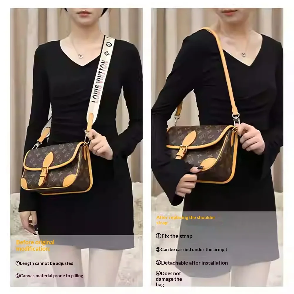 Cowhide Leather Shoulder Strap for Speedy Trunk20 Carryall Diane Women Bag Soft Replacement Bag Strap Modification Accessories