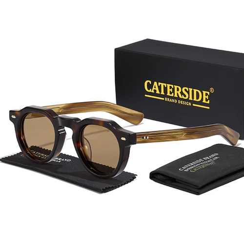 Imagen 2 del producto Gafas de Sol CATERSIDE de Acetato, Simples, Polarizadas, Montura Pequeña, Montura de Alta Calidad, Gafas de Sol para Hombre y Mujer, para Fiestas, Viajes, Actividades al Aire Libre