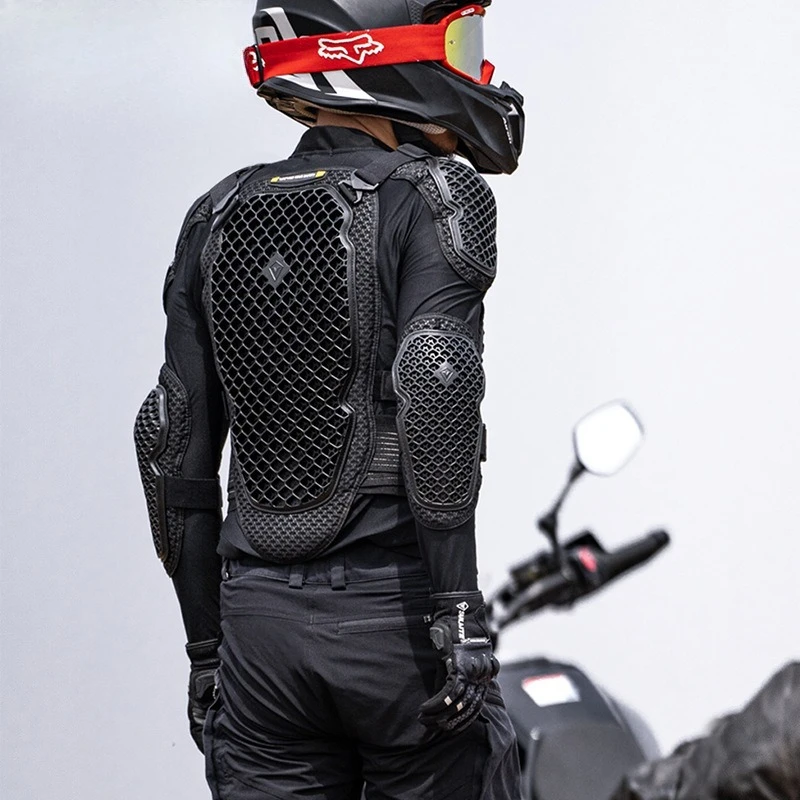 Combinaison de moto tout-terrain, veste blindée de moto avec protection de la poitrine et ensemble pantalon, veste de course de moto