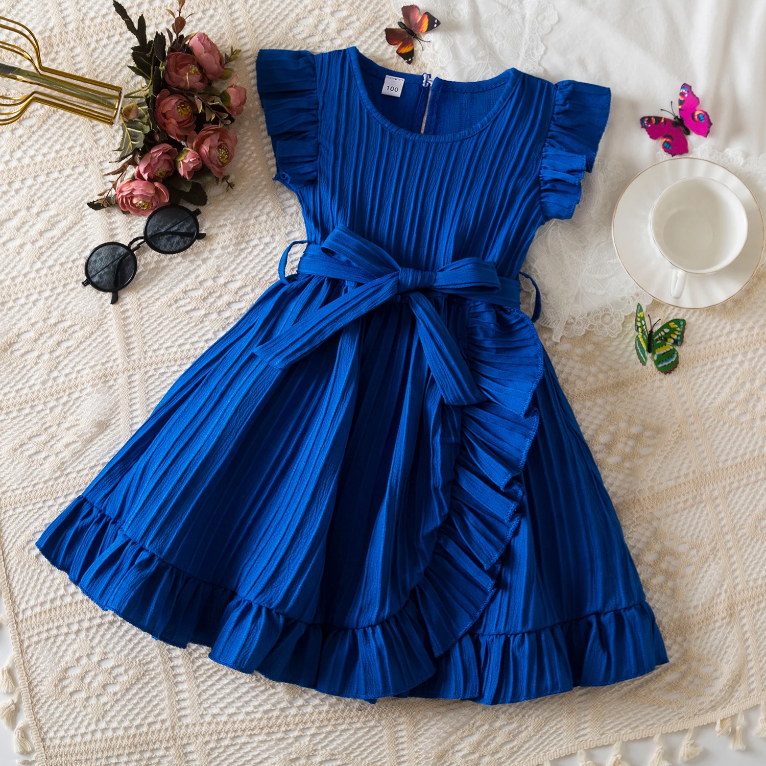 Abito da ricamo in pizzo bianco ragazze bambini principessa abiti a maniche lunghe bambini elegante fiore festa Tutu inverno autunno abiti