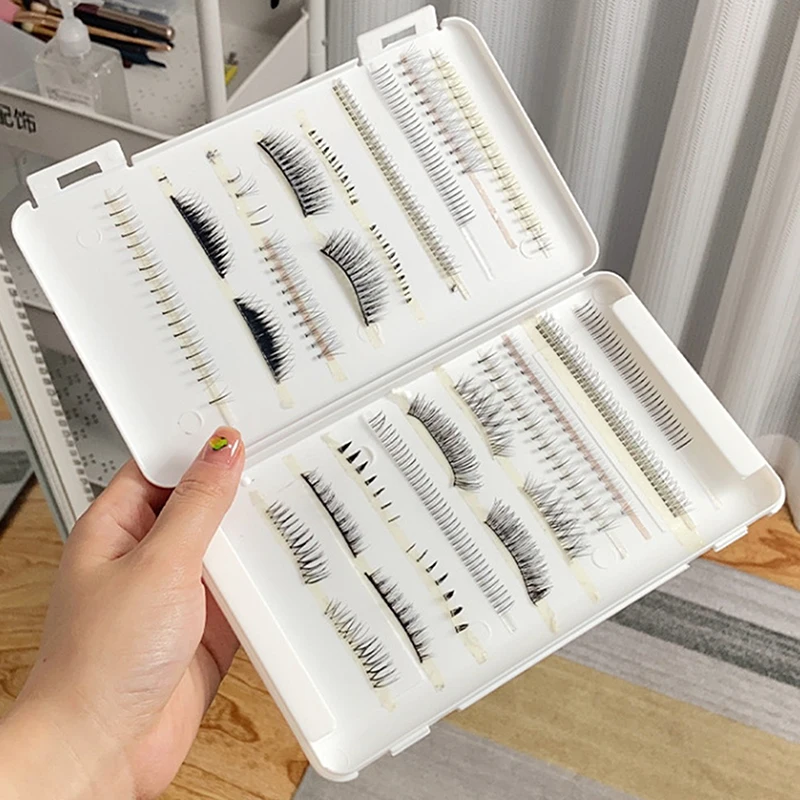 Portable Plastic False Eyelashes Box Travel Empty Lashes Holder Case Container Storage Organizer Professional Makeup Lash Suppli