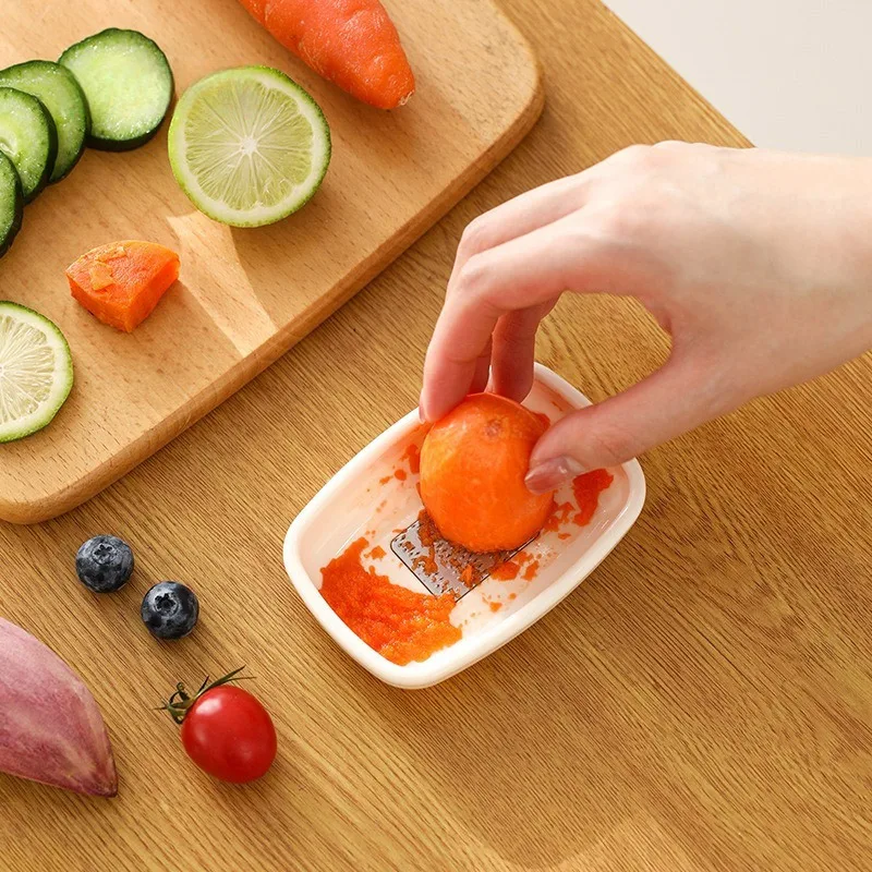 Ginger Grater Wasabi Grater Crusher Stainless Steel Garlic Grinder Kitchen Fruit Root Vegetables Ginger Grinding Tool