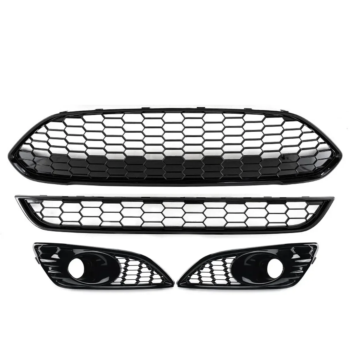 Auto Voorbumper Center Grille Voor Ford Fiesta Zetec-S 2013-2017 JA8 Ontwerp Gemodificeerde ST Bovenste Grille Front Racing grills sportief