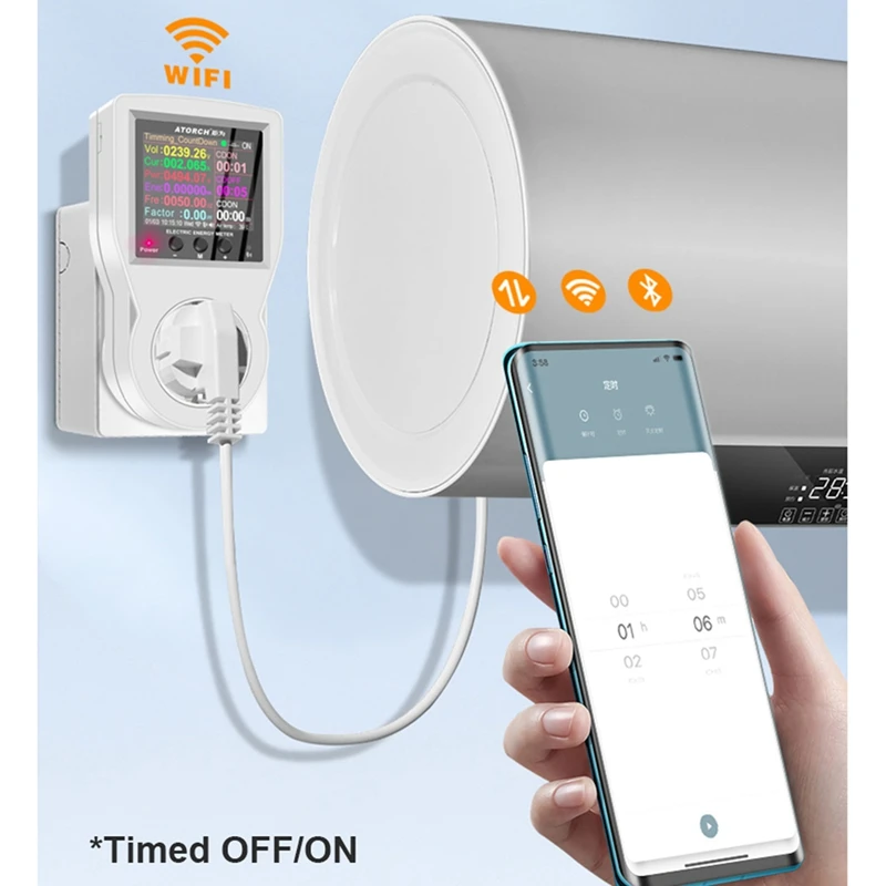 Imagem -06 - Atorch Wifi Digital Wattmeter Potência Consumo de Eletricidade Medidor de Energia ac 220v