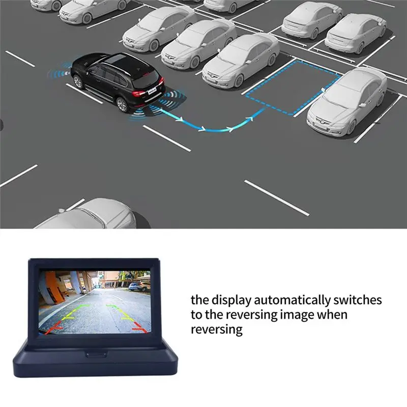 Rear View Monitor With Backup Camera 5 Inch Car Monitor Rear View Car Camera Parking System Kit-N29R