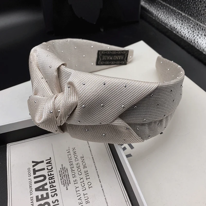 Modische Neue Haarspange, Einfaches und Stilvolles Hochgesetztes Haarband für Damen, Breites Kompressions-Stirnband – Detail 2