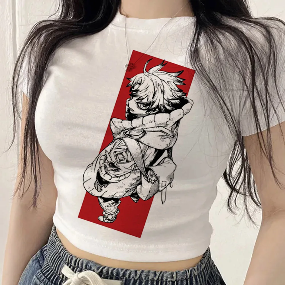 Gachiakuta crop top ladies harajuku alternative  gothic baddie tshirt jojifuku japan graphic japanese manga