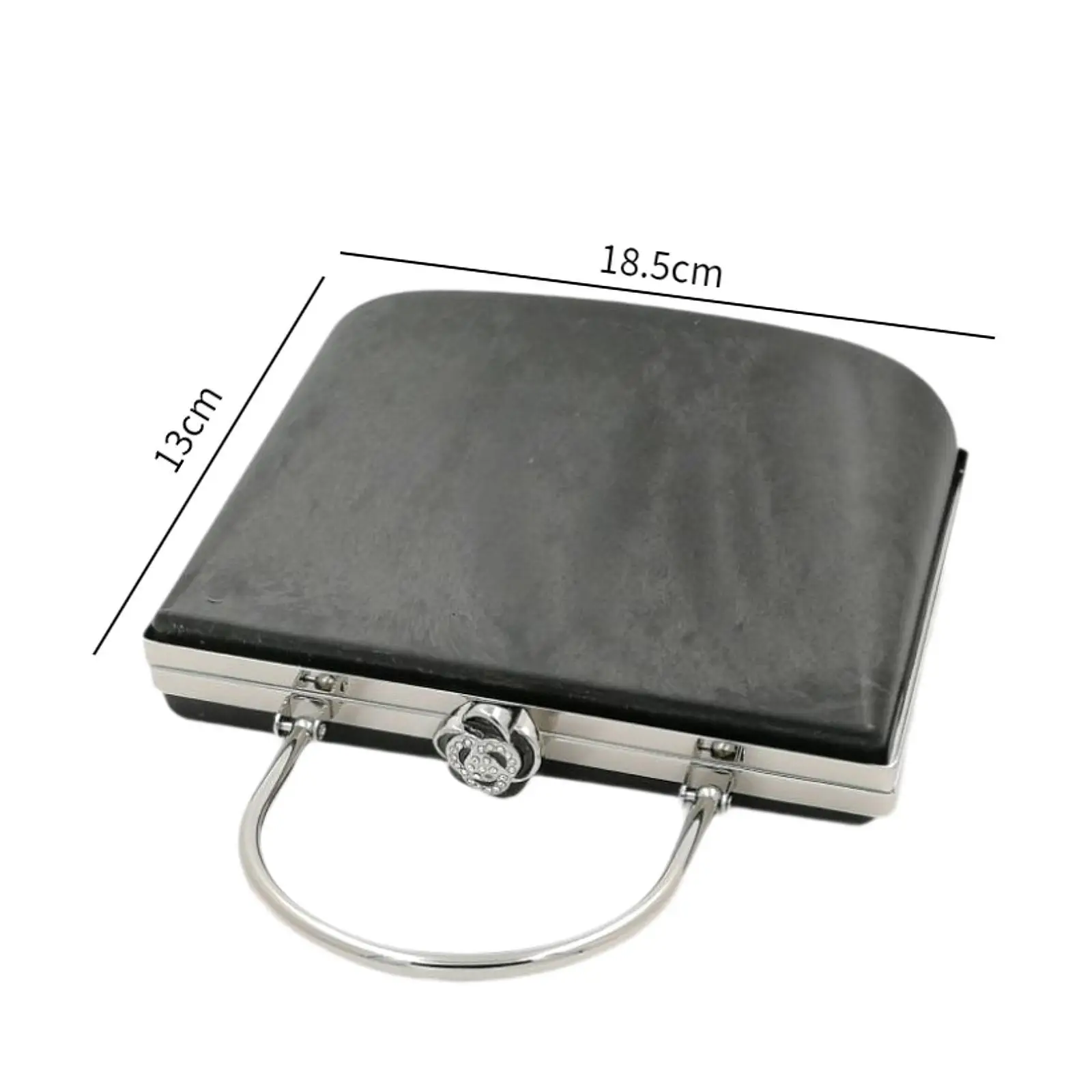 Womens Evening Bag Wallet Top Handle Portable Rectangular PU Leather Clutch Handbag Purse for Prom Cocktail Party Wedding