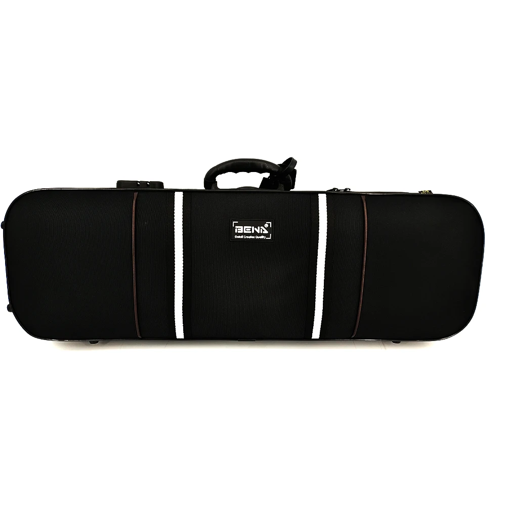 4/4 High Quality Canvas Violin Case with Foam Shoulder Strap Cloth Cover Humidifier Hygrometer - Durable Violin Storage Solution