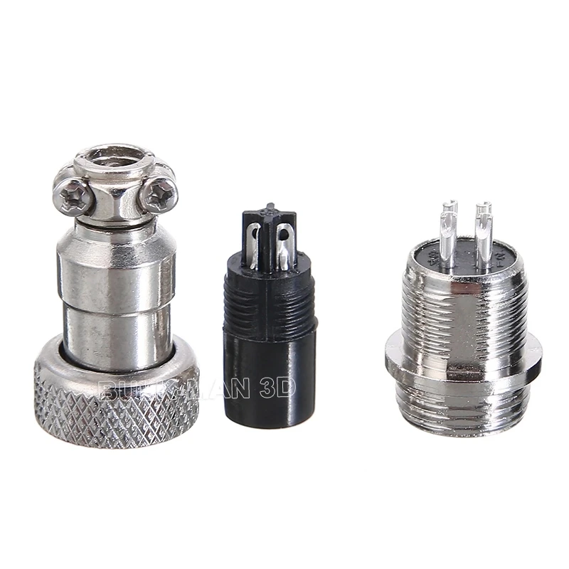 GX12 Male And Female Aviation Plug Socket Connector GX12-2/3/4/5/6/7 pin Cable Aviation Plug Connector Fixed Rear Nut