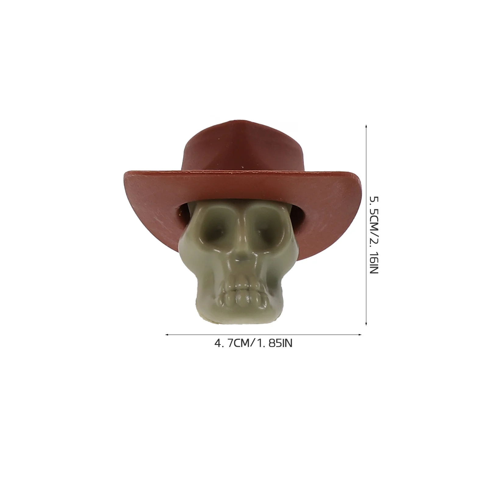 

12pcs Skulls Decor Western Cowboy Hat Desert Scene Props Mini Plastic Small Heads Halloween Ornament Scary Model Party Layout
