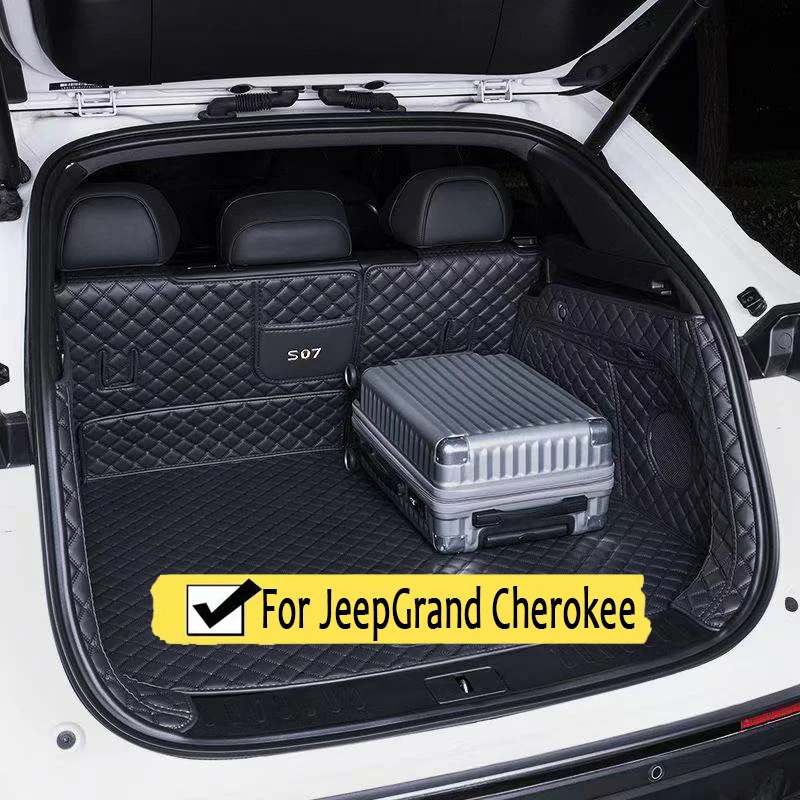 

Коврик в багажник автомобиля из искусственной кожи на заказ для Jeep Grand Cherokee 2011 2012 2013 2014 2015 2016 2017, ковер на багажник