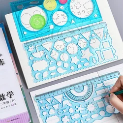 さまざまな形のプラスチック製の定規,絵の描画テンプレート,楕円形の幾何学的な曲線パターン,文房具,事務用品