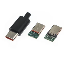 データケーブルタイプC usb3.1 3a/5a,急速充電,高電流ジャック,オスプラグ,電気端子,DIY