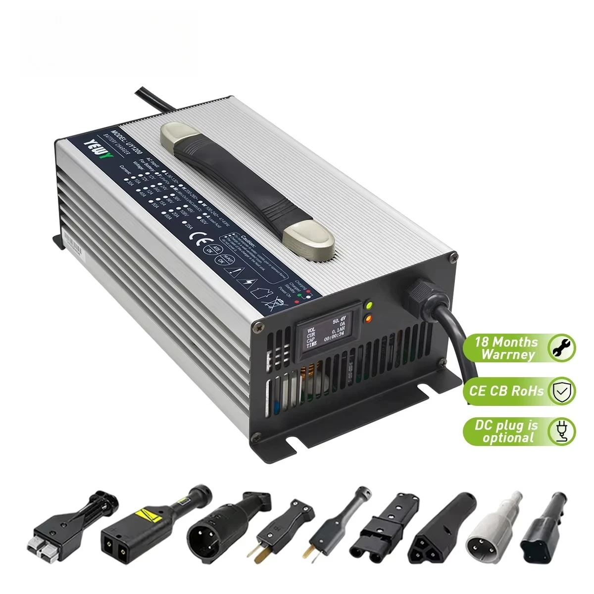 Versatile 12V 24V 48V 72V Lifepo4 Lithium Battery Charger for Stacker Forklift Sightseeing Car - Efficient Charging Solution