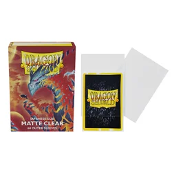 60PCS/BOX Matte Clear Japanese Size Dragon Shield Card Sleeves Used for YGO Game Cards