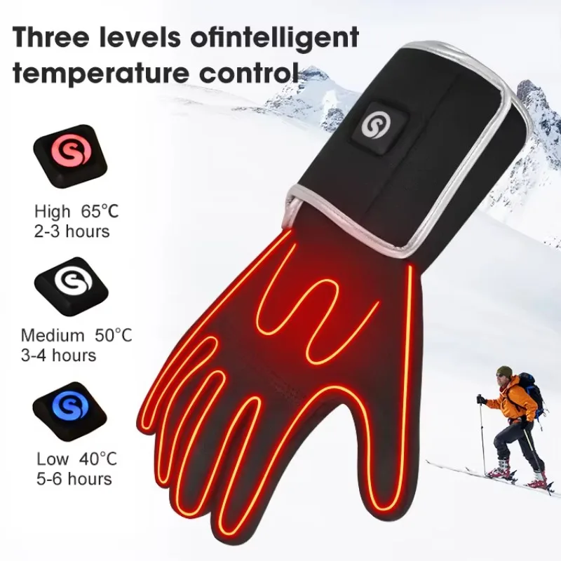 Electric Self Heating Rechargeable Glove Winter Thermal Liner Neoprene Heat Inner Mens Heated Lining Gloves with Battery