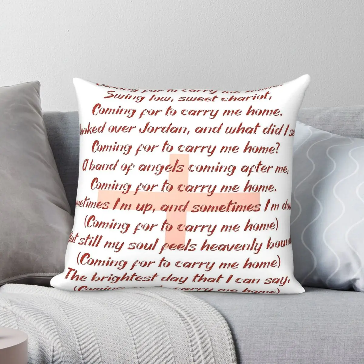 Swing Low Sweet Chariot Rugby Pillowcase Polyester Linen Velvet Printed Zip Decorative Sofa Seater Cushion Case 45x45