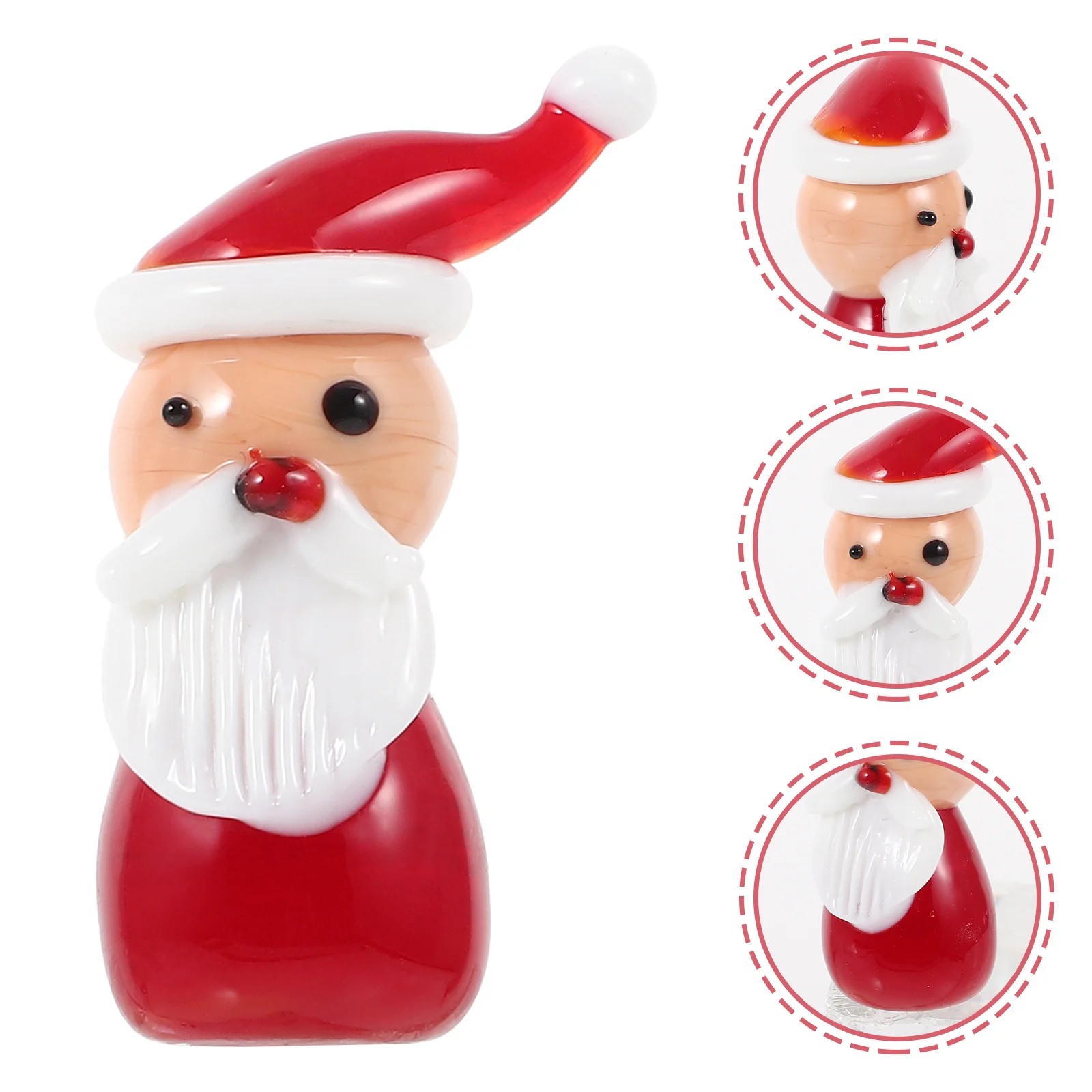 

Santa Claus Decorations Mini Home Ornaments Outdoor Micro Scene Decors Ceramics Miniature Presents