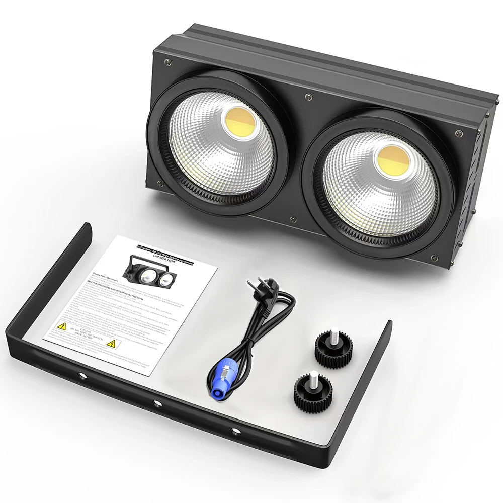 1/4 pièces 2 yeux LED COB DMX projecteur lumières de noël blanc chaud froid DJ public scène effet d'éclairage Disco fête de mariage