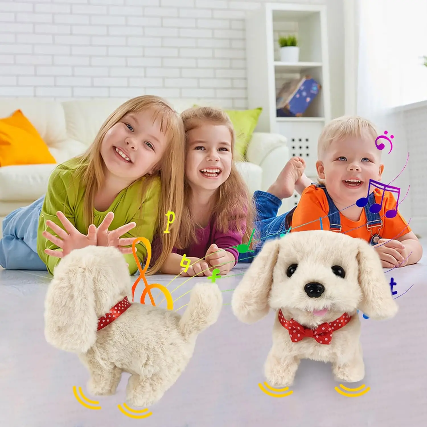 10Pcs Dog Toys Pet Toys for kids Walking and Barking Electronic Interactive Plush Dogs Gift for Kids over 3 Years Old