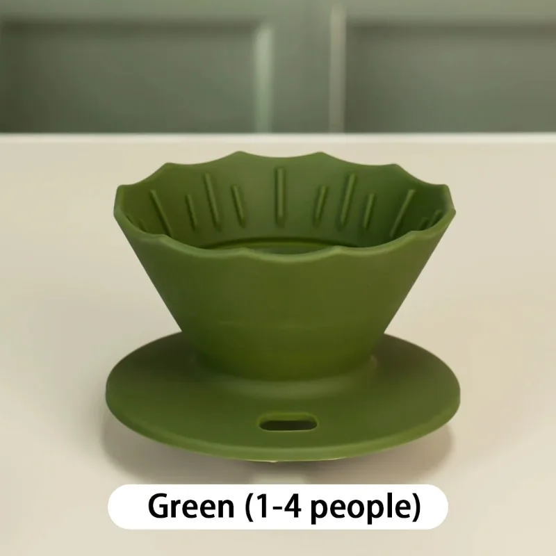

Silicone outdoor foldable cone-shaped portable coffee filter cup, home drip filter, hand brewed coffee filter cup