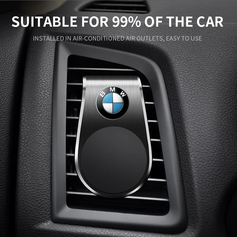 Car Logo Mobile Metal Magnetic Car Phone Holder Accessories For BMW 1 2 3 4 5 6 7 Series GT I4 I3 I8 IX X2 X3 X4 E34 E36 E90 E46