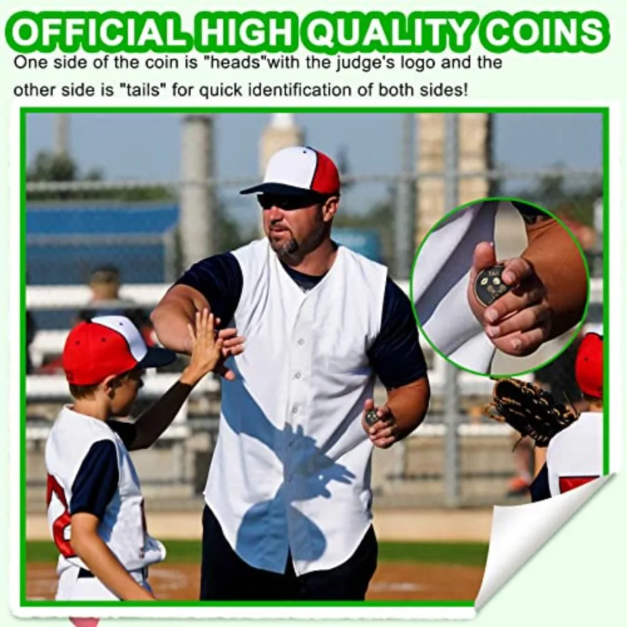 2 Pieces Referee Flip Coin Soccer Referee Portable Anti Rust Hard Alloy Referee Judge Toss Coins with Case for Football Soccer