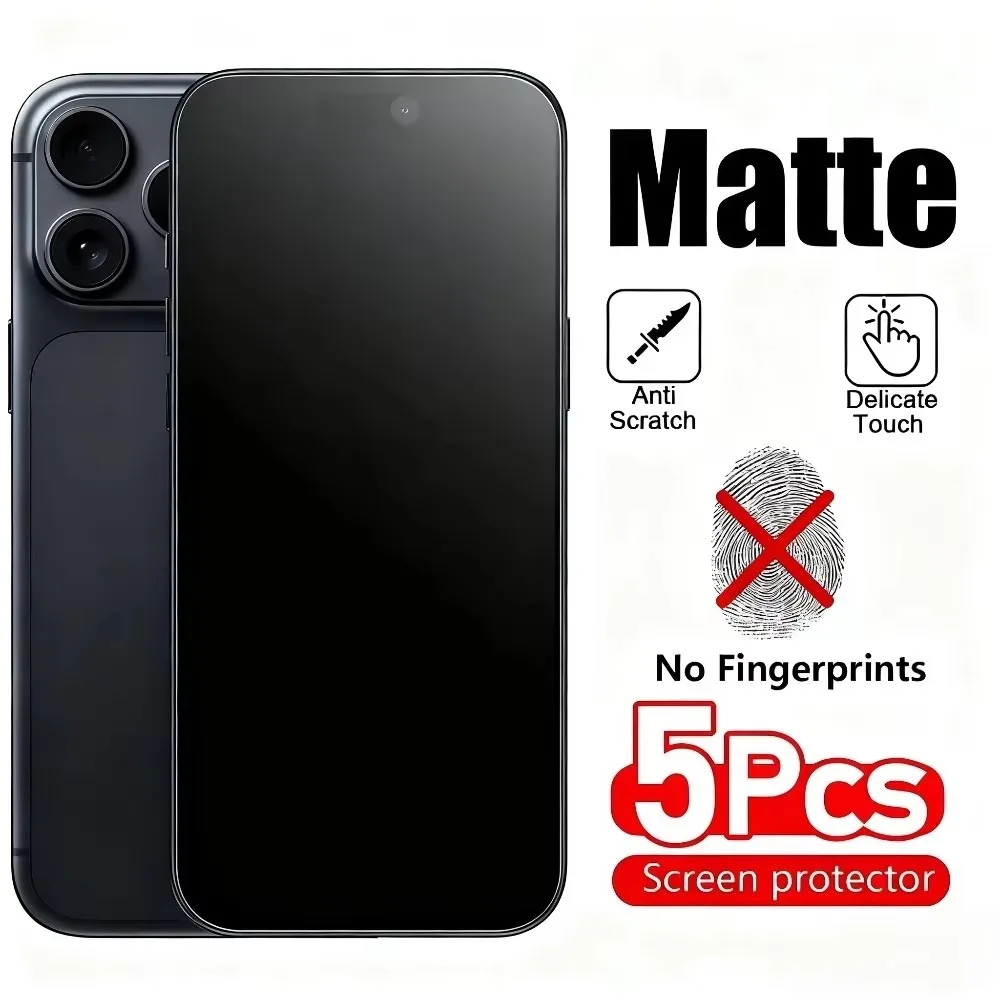 Aliexpress 1/5Pcs Matte Screen Protector For iPhone 18 Pro Max 17 14 15 16 Plus 11 12 13 XR 16e 17 Air Frosted Tempered Glass Film 18Promax - Aliexpress Deal