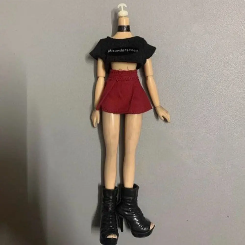 Moda boneca vestidos roupas casuais usa boneca bonito roupa saia diy acessórios crianças brinquedos para 1/6 bjd 27 28 28 28cm boneca